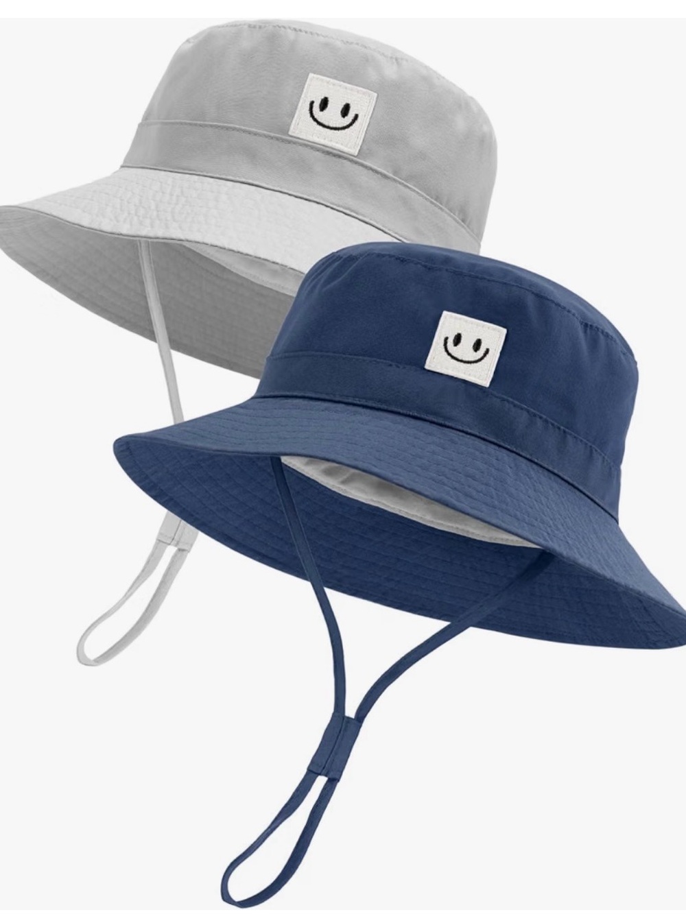 Kids Sun Hat Combo of 2 - Navy & Light Gray in 2-5T